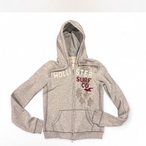Vintage Hollister Heather Gray Surf Co Hoodie